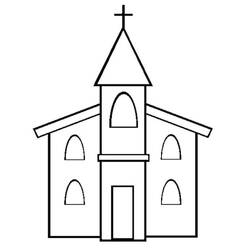 Página para colorir: Igreja (Edifícios e Arquitetura) #64314 - Páginas para Colorir Imprimíveis Gratuitamente