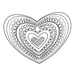 Página para colorir: mandalas de coração (mandalas) #116680 - Páginas para Colorir Imprimíveis Gratuitamente