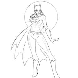 Página para colorir: batgirl (Super heroi) #77748 - Páginas para Colorir Imprimíveis Gratuitamente