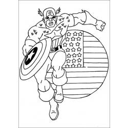 Página para colorir: Capitão América (Super heroi) #76564 - Páginas para Colorir Imprimíveis Gratuitamente