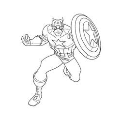 Página para colorir: Capitão América (Super heroi) #76577 - Páginas para Colorir Imprimíveis Gratuitamente