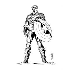 Página para colorir: Capitão América (Super heroi) #76608 - Páginas para Colorir Imprimíveis Gratuitamente
