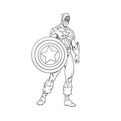 Página para colorir: Capitão América (Super heroi) #76612 - Páginas para Colorir Imprimíveis Gratuitamente
