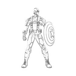 Página para colorir: Capitão América (Super heroi) #76636 - Páginas para Colorir Imprimíveis Gratuitamente