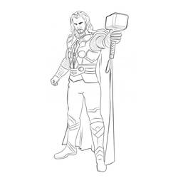 Página para colorir: Thor (Super heroi) #75778 - Páginas para Colorir Imprimíveis Gratuitamente