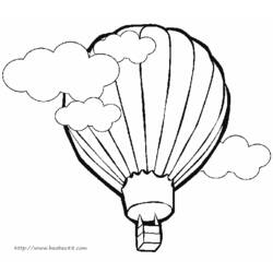 Página para colorir: balão de ar quente (Transporte) #134588 - Páginas para Colorir Imprimíveis Gratuitamente