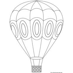 Página para colorir: balão de ar quente (Transporte) #134599 - Páginas para Colorir Imprimíveis Gratuitamente
