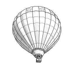 Página para colorir: balão de ar quente (Transporte) #134647 - Páginas para Colorir Imprimíveis Gratuitamente