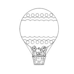 Página para colorir: balão de ar quente (Transporte) #134665 - Páginas para Colorir Imprimíveis Gratuitamente