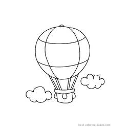 Página para colorir: balão de ar quente (Transporte) #134671 - Páginas para Colorir Imprimíveis Gratuitamente