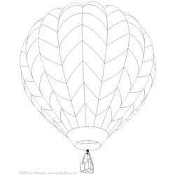 Página para colorir: balão de ar quente (Transporte) #134679 - Páginas para Colorir Imprimíveis Gratuitamente