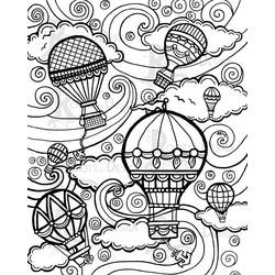 Página para colorir: balão de ar quente (Transporte) #134682 - Páginas para Colorir Imprimíveis Gratuitamente