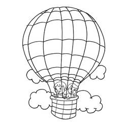 Página para colorir: balão de ar quente (Transporte) #134686 - Páginas para Colorir Imprimíveis Gratuitamente