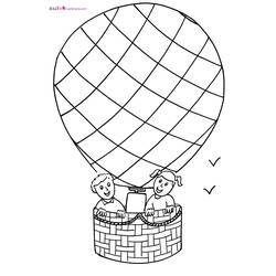 Página para colorir: balão de ar quente (Transporte) #134704 - Páginas para Colorir Imprimíveis Gratuitamente