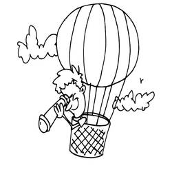 Página para colorir: balão de ar quente (Transporte) #134710 - Páginas para Colorir Imprimíveis Gratuitamente