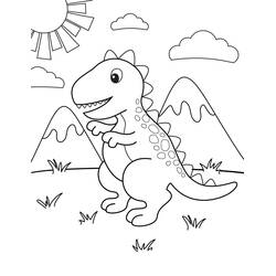 Desenho Dinossauro (Animais Pré-históricos) #171763 para imprimir e colorir