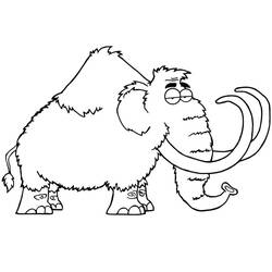 Página para colorir: Mamute (Animais Pré-históricos) #212528 - Páginas para Colorir Imprimíveis Gratuitamente