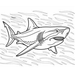 Página para colorir: Megalodonte (Animais Pré-históricos) #220712 - Páginas para Colorir Imprimíveis Gratuitamente