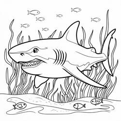 Página para colorir: Megalodonte (Animais Pré-históricos) #220723 - Páginas para Colorir Imprimíveis Gratuitamente
