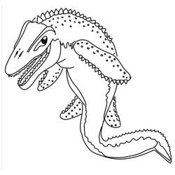 Desenhos para colorir: Mosassauro - Páginas para Colorir Imprimíveis Gratuitamente