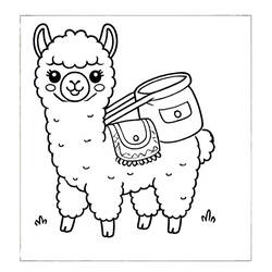Página para colorir: Alpaca (Animais) #217287 - Páginas para Colorir Imprimíveis Gratuitamente
