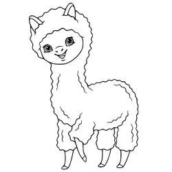 Página para colorir: Alpaca (Animais) #217313 - Páginas para Colorir Imprimíveis Gratuitamente