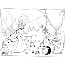 Desenhos para colorir: Animais da Floresta - Páginas para Colorir Imprimíveis Gratuitamente