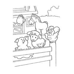 Página para colorir: Animais de fazenda (animais) #21380 - Páginas para Colorir Imprimíveis Gratuitamente