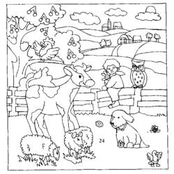 Página para colorir: Animais de fazenda (animais) #21384 - Páginas para Colorir Imprimíveis Gratuitamente