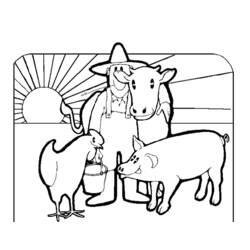 Página para colorir: Animais de fazenda (animais) #21495 - Páginas para Colorir Imprimíveis Gratuitamente