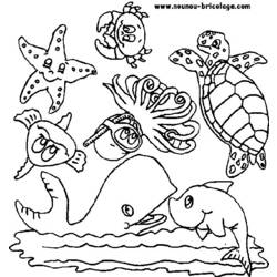 Página para colorir: animais marinhos (animais) #22007 - Páginas para Colorir Imprimíveis Gratuitamente