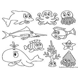 Página para colorir: animais marinhos (animais) #22071 - Páginas para Colorir Imprimíveis Gratuitamente
