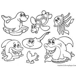 Página para colorir: animais marinhos (animais) #22092 - Páginas para Colorir Imprimíveis Gratuitamente