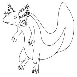Desenho Axolote (Animais) #184575 para imprimir e colorir