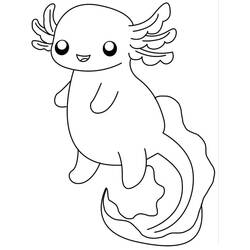 Desenho Axolote (Animais) #184578 para imprimir e colorir