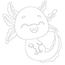 Desenho Axolote (Animais) #184579 para imprimir e colorir