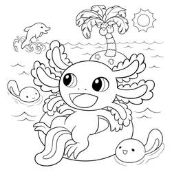 Desenho Axolote (Animais) #184581 para imprimir e colorir