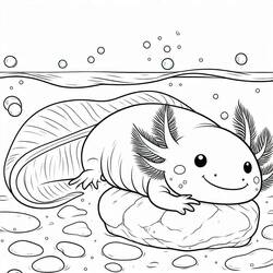 Desenho Axolote (Animais) #220205 para imprimir e colorir