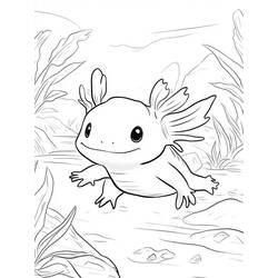 Desenho Axolote (Animais) #220217 para imprimir e colorir