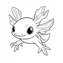 Desenho Axolote (Animais) #220218 para imprimir e colorir