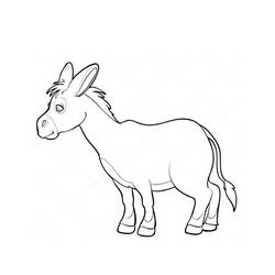 Página para colorir: Burro (Animais) #197830 - Páginas para Colorir Imprimíveis Gratuitamente