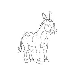 Página para colorir: Burro (Animais) #197831 - Páginas para Colorir Imprimíveis Gratuitamente