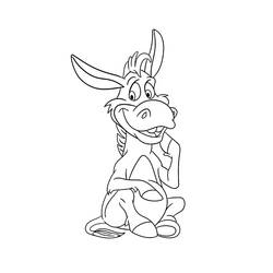 Página para colorir: Burro (Animais) #197869 - Páginas para Colorir Imprimíveis Gratuitamente
