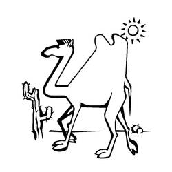 Desenho Camelo (Animais) #205483 para imprimir e colorir