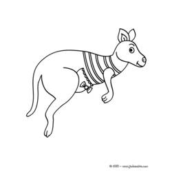 Página para colorir: Canguru (animais) #9187 - Páginas para Colorir Imprimíveis Gratuitamente