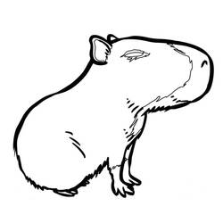 Página para colorir: Capivara (Animais) #207569 - Páginas para Colorir Imprimíveis Gratuitamente