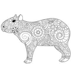 Página para colorir: Capivara (Animais) #207595 - Páginas para Colorir Imprimíveis Gratuitamente