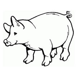 Página para colorir: Carne de porco (animais) #17621 - Páginas para Colorir Imprimíveis Gratuitamente