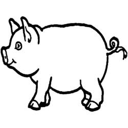 Página para colorir: Carne de porco (animais) #17639 - Páginas para Colorir Imprimíveis Gratuitamente