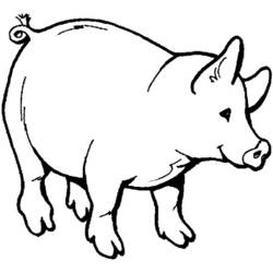 Página para colorir: Carne de porco (animais) #17640 - Páginas para Colorir Imprimíveis Gratuitamente